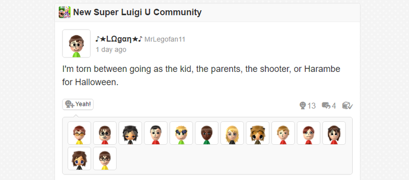 Illustration for article titled Luigi's Miiverse Community Has Become A Shitposter's Paradise In 2016